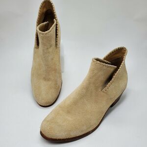 Jack Rogers Womens Ankle Boot Sadie Size 8.5 Tan Suede Booties